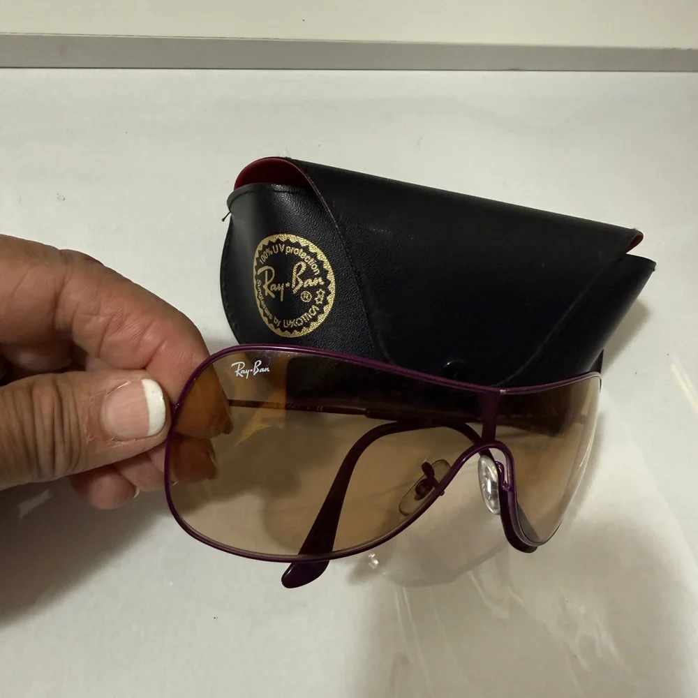 Ray-Ban Violet Frame with Amber Lenses Sunglasses - Picture 6 of 16